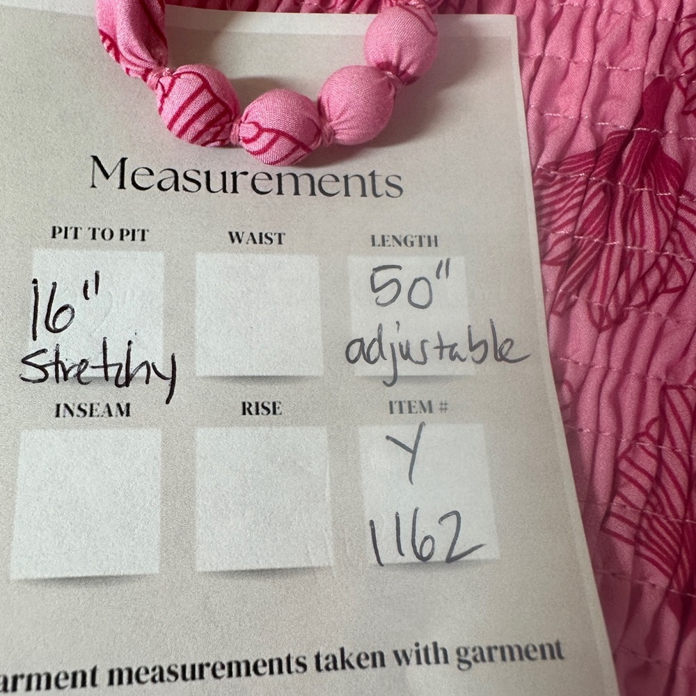 Pink Floral Midi Dress with Smocked Bodice - Picture 14 of 16
